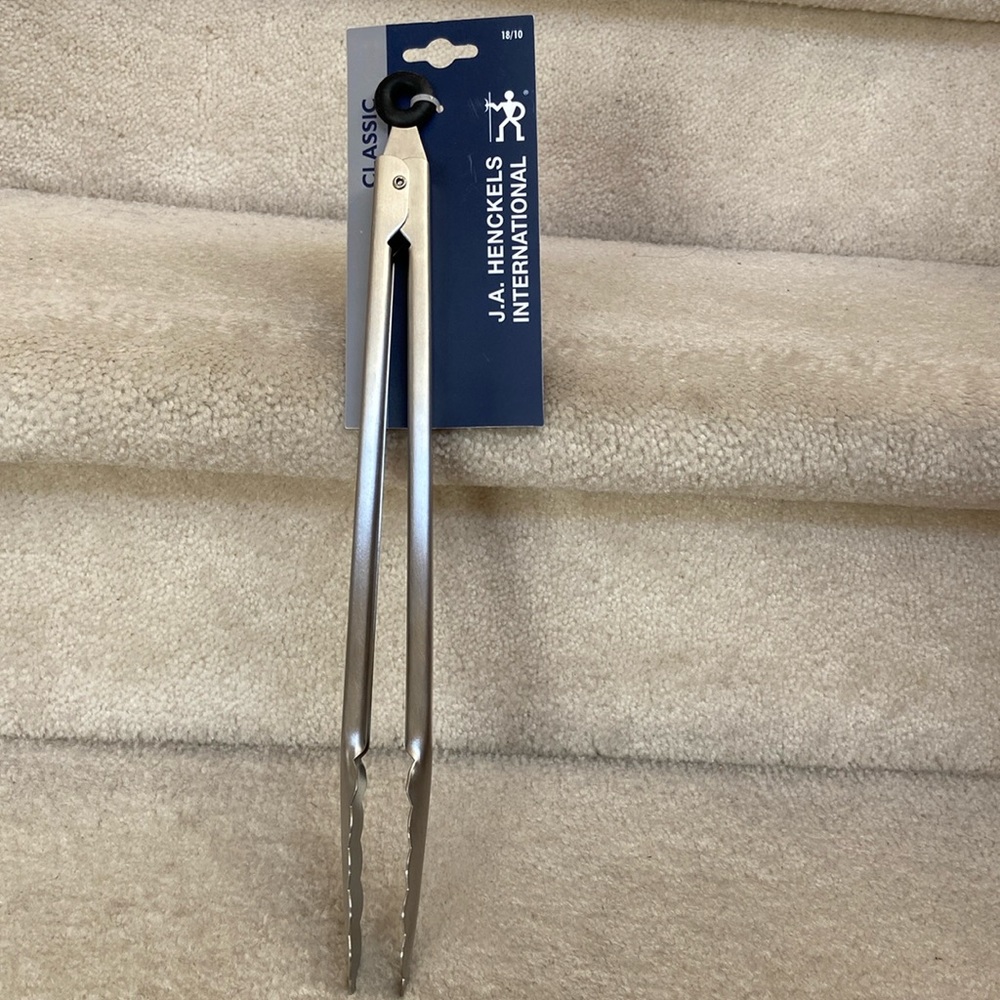 new j.a. henckels classic 12” stainless steel locking tong / tongs